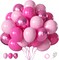 55-Pack Pink Balloons 12in – Metallic, Baby & Hot Pink Latex Party Decor